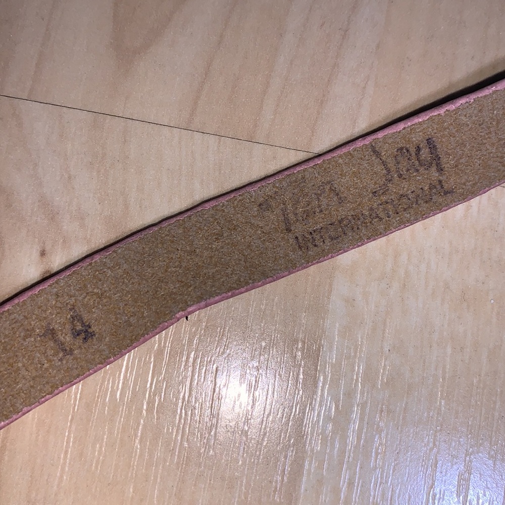 TANJAY Vintage Gold Paisley Thin Leather Belt - Picture 6 of 6